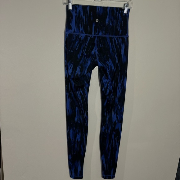 Lululemon Wunder Under Pant Hi-Rise Full-On‎ Luon Blue/Black Size 6 - Picture 5 of 10